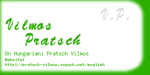 vilmos pratsch business card